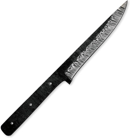 Custom Hand Forged Damascus Steel Blank Blade Fillet Knife Fisherman's Filet Fishing Knife Blade Damascus Blade Billet Handmade Knife Making Supply (FB-07)