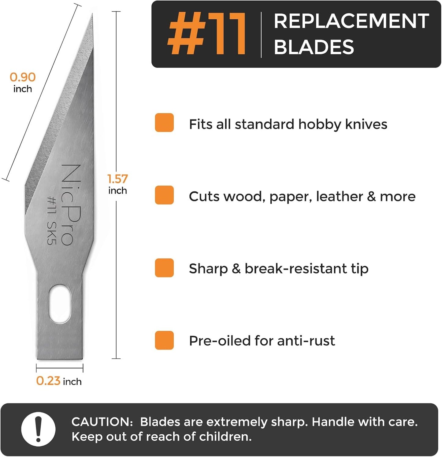 240 PCS Hobby Blades Set SK-5, Art Utility #11 Blades Refill Cutting Tool with Storage Case for Craft, Hobby, Scrapbooking, Stencil - 2 Pack of Case