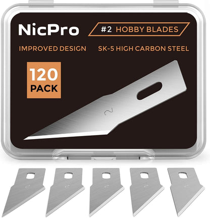 240 PCS Hobby Blades Set SK-5, Art Utility #11 Blades Refill Cutting Tool with Storage Case for Craft, Hobby, Scrapbooking, Stencil - 2 Pack of Case