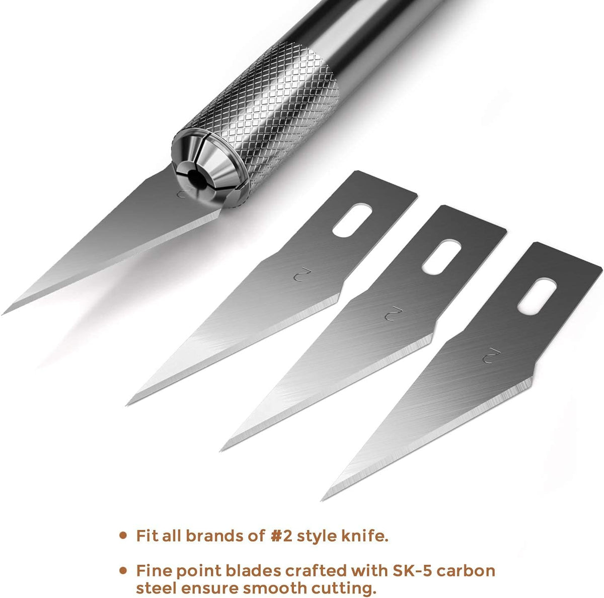 240 PCS Hobby Blades Set SK-5, Art Utility #11 Blades Refill Cutting Tool with Storage Case for Craft, Hobby, Scrapbooking, Stencil - 2 Pack of Case