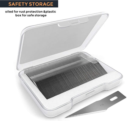 240 PCS Hobby Blades Set SK-5, Art Utility #11 Blades Refill Cutting Tool with Storage Case for Craft, Hobby, Scrapbooking, Stencil - 2 Pack of Case