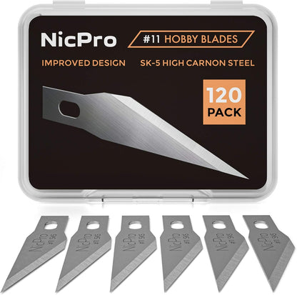 240 PCS Hobby Blades Set SK-5, Art Utility #11 Blades Refill Cutting Tool with Storage Case for Craft, Hobby, Scrapbooking, Stencil - 2 Pack of Case