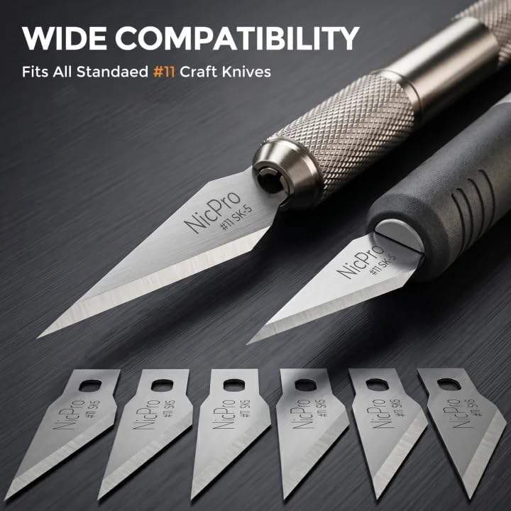 240 PCS Hobby Blades Set SK-5, Art Utility #11 Blades Refill Cutting Tool with Storage Case for Craft, Hobby, Scrapbooking, Stencil - 2 Pack of Case