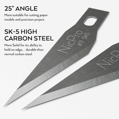 240 PCS Hobby Blades Set SK-5, Art Utility #11 Blades Refill Cutting Tool with Storage Case for Craft, Hobby, Scrapbooking, Stencil - 2 Pack of Case