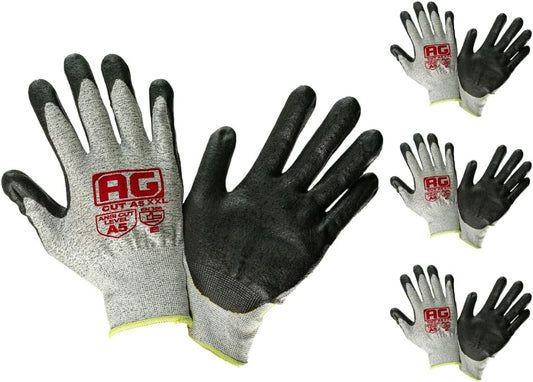 – A5 Cut Resistance Gloves, ANSI Cut Proof for Men & Women, NiTex P-200 Nylon Nitrile
