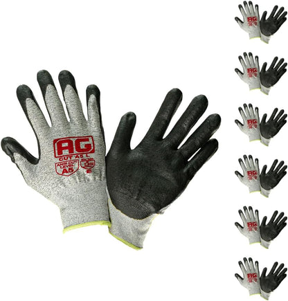– A5 Cut Resistance Gloves, ANSI Cut Proof for Men & Women, NiTex P-200 Nylon Nitrile