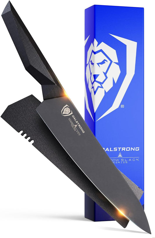 8" Chef Knife — Black Titanium Nitride Coated, 7CR17MOV-X Steel — For Daily Cooking, Dark Kitchen Builds & All-Black Setups — Full Tang, G10 Handle, Shadow Black, customer support