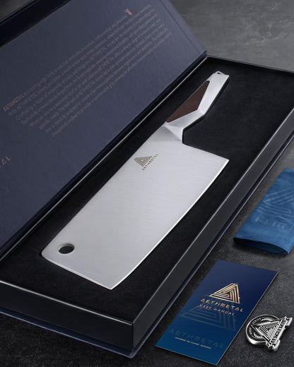 7 Inch Santoku Knife, Full Tang Kitchen Knife with Hollow-Ground Blade, High Carbon Stainless Steel Chef Knife for Meat, Vegetables & Fruits, Ergonomic Metal Handle, Premium Gift Box