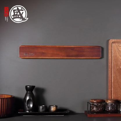 16-Inch Acacia Magnetic Knife Holder | Wall-mounted acacia magnetic strip for chef knives, kitchen shears, pizza cutters and metal tools
