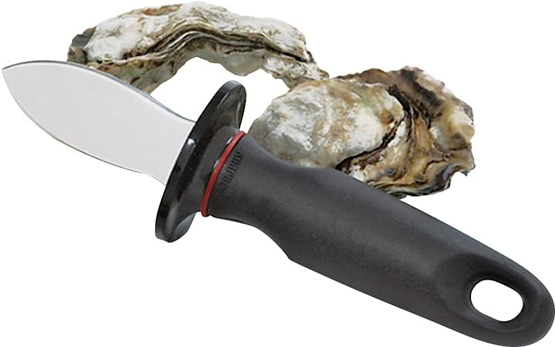 Oyster Knife Shucker – Stainless Steel Blade with Safety Hand Guard – Ergonomic Design for Right or Left Hand Use – Dishwasher Safe