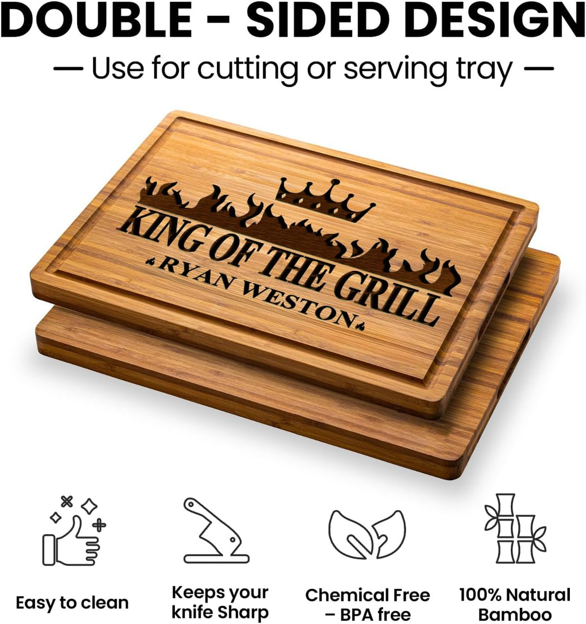 Personalized Cutting Board, Custom Bamboo Engraved Charcuterie Boards - Best Present for Wedding, Bridal Shower, Engagement, Anniversary, Housewarming, Gift Idea for Couples Bride, Parent, Family