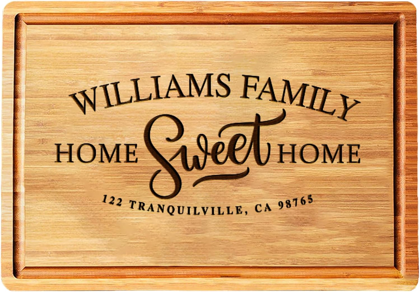 Personalized Cutting Board, Custom Bamboo Engraved Charcuterie Boards - Best Present for Wedding, Bridal Shower, Engagement, Anniversary, Housewarming, Gift Idea for Couples Bride, Parent, Family