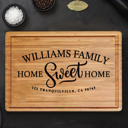 Personalized Cutting Board, Custom Bamboo Engraved Charcuterie Boards - Best Present for Wedding, Bridal Shower, Engagement, Anniversary, Housewarming, Gift Idea for Couples Bride, Parent, Family