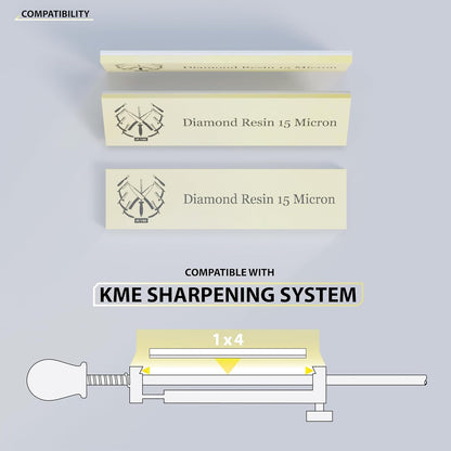 1x4" Resin Diamond Sharpening Stone for KME Sharpener (3 Micron (6,000 Grit))