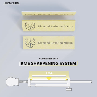 1x4" Resin Diamond Sharpening Stone for KME Sharpener (3 Micron (6,000 Grit))