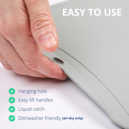 TPU Cutting Board, Medium, Made in Korea, Red | Gentle on Knife Edges. Flexible and Durable.