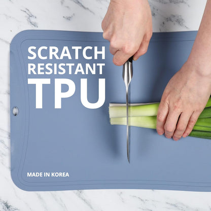 TPU Cutting Board, Medium, Made in Korea, Red | Gentle on Knife Edges. Flexible and Durable.