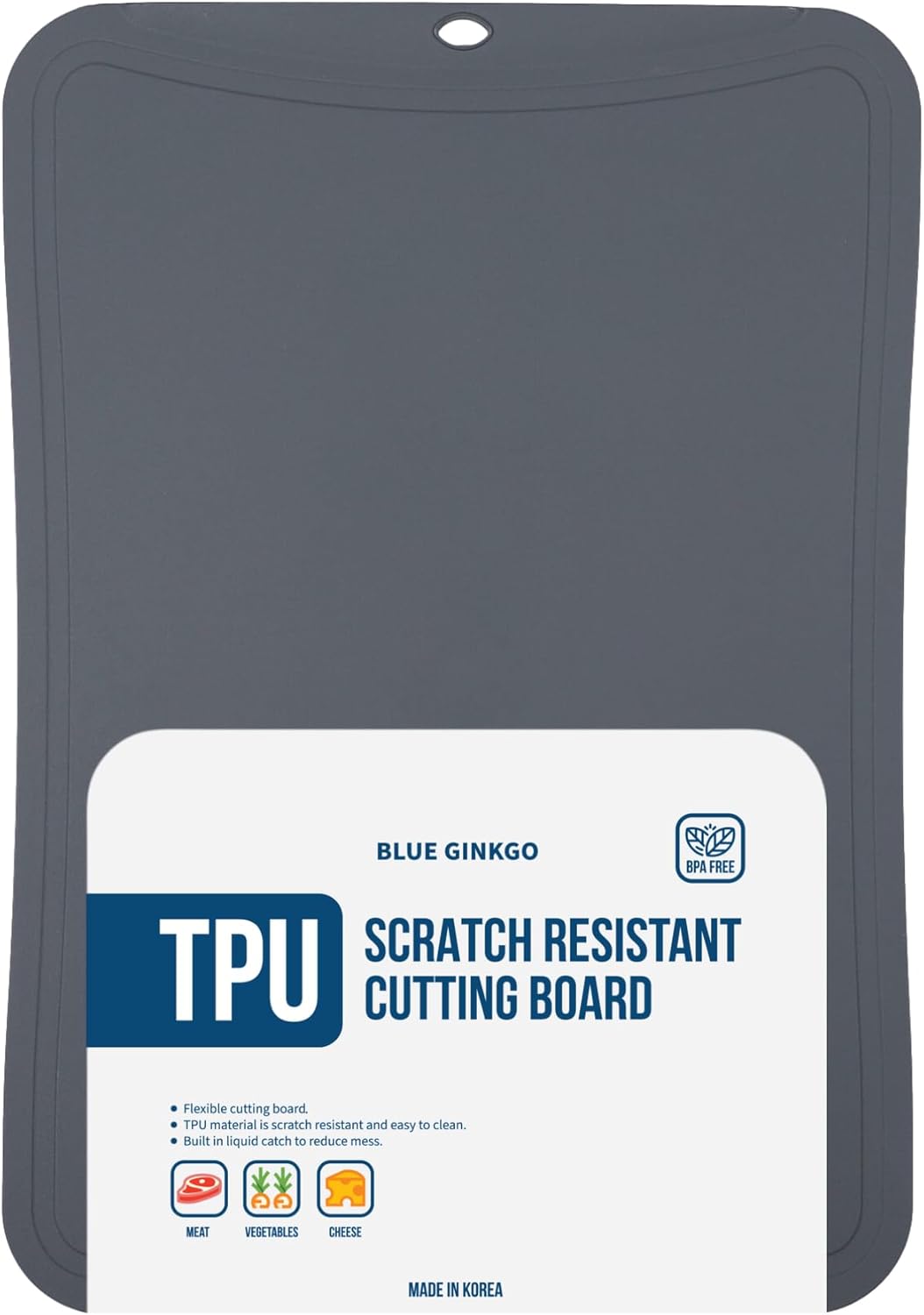 TPU Cutting Board, Medium, Made in Korea, Red | Gentle on Knife Edges. Flexible and Durable.