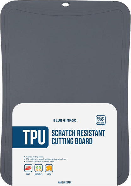 TPU Cutting Board, Medium, Made in Korea, Red | Gentle on Knife Edges. Flexible and Durable.