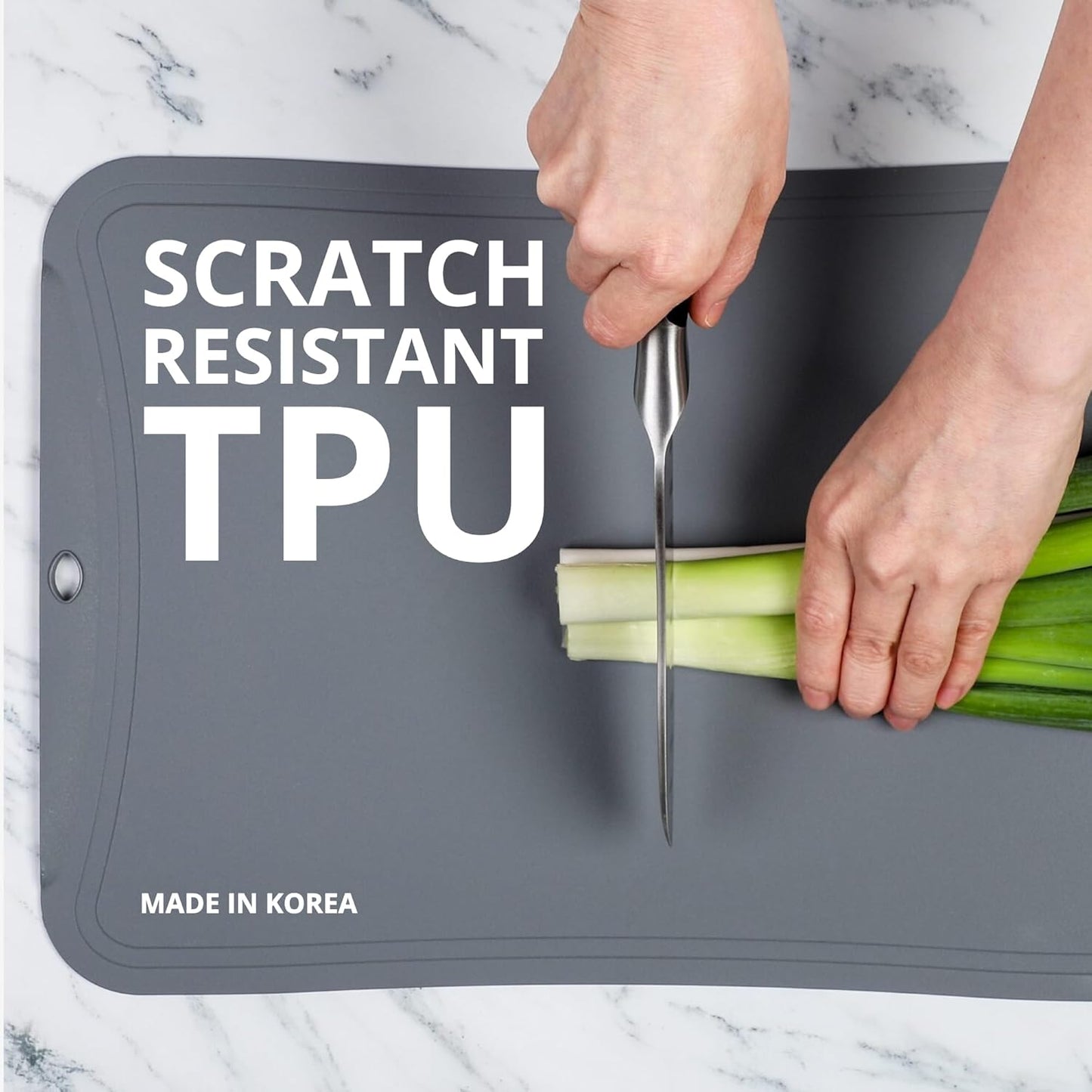 TPU Cutting Board, Medium, Made in Korea, Red | Gentle on Knife Edges. Flexible and Durable.