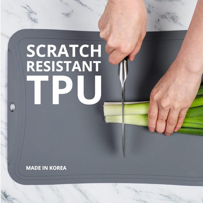 TPU Cutting Board, Medium, Made in Korea, Red | Gentle on Knife Edges. Flexible and Durable.