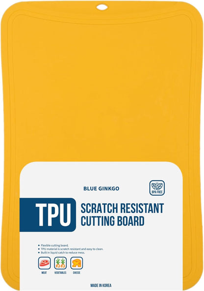 TPU Cutting Board, Medium, Made in Korea, Red | Gentle on Knife Edges. Flexible and Durable.