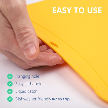 TPU Cutting Board, Medium, Made in Korea, Red | Gentle on Knife Edges. Flexible and Durable.