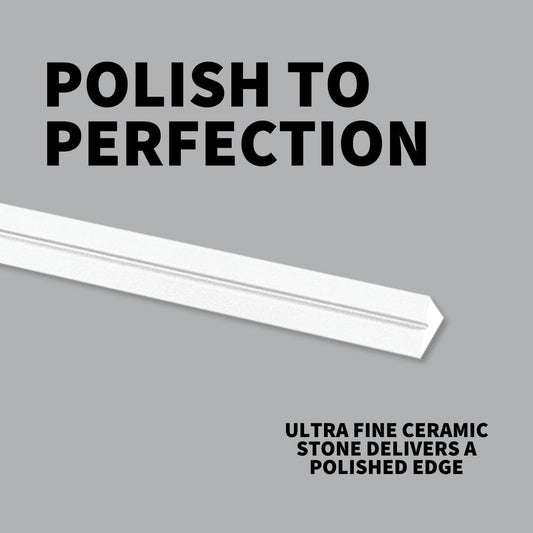 Tri-Angle White Sharpening Stone with Fine-Grit for Professional-Grade Finishing and Polishing - Sharpmaker - 204F1