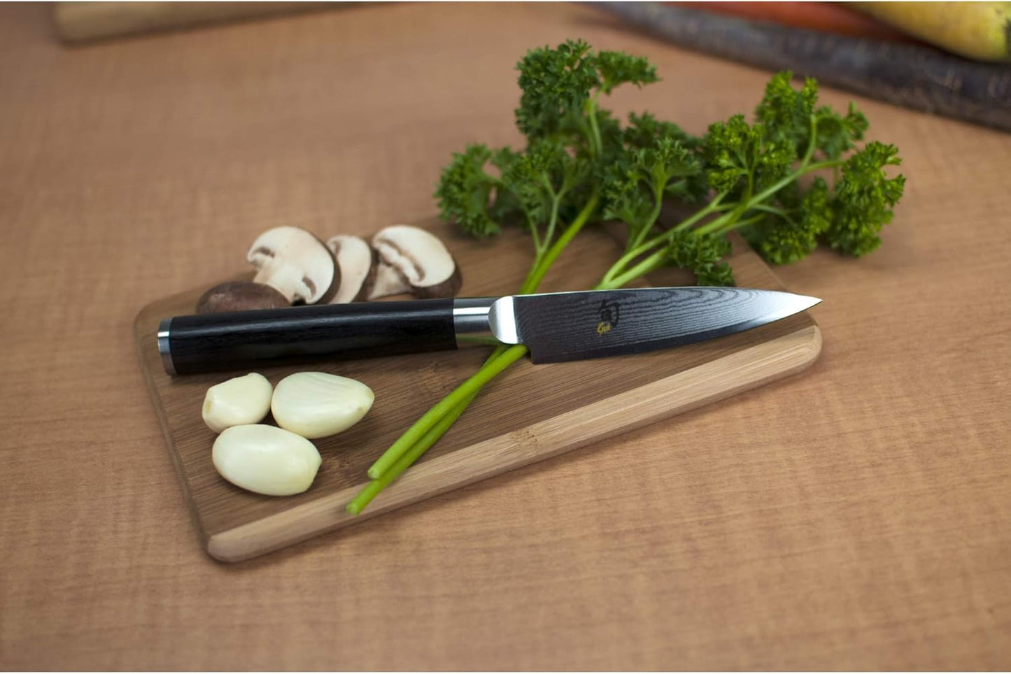 Classic Blonde 3.5" Paring Knife | Handcrafted Japanese Vegetable & Fruit Knife, VG-MAX Core, Damascus Stainless Steel Cladding, Pakkawood Handle