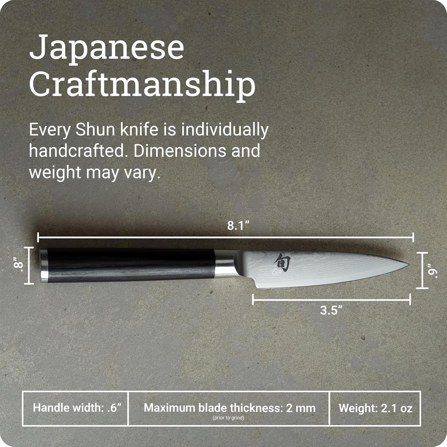 Classic Blonde 3.5" Paring Knife | Handcrafted Japanese Vegetable & Fruit Knife, VG-MAX Core, Damascus Stainless Steel Cladding, Pakkawood Handle