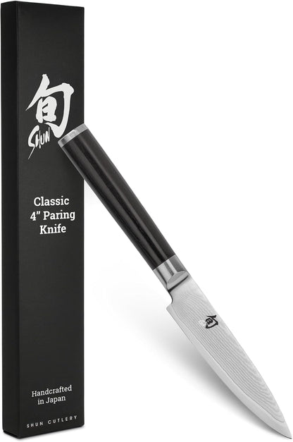 Classic Blonde 3.5" Paring Knife | Handcrafted Japanese Vegetable & Fruit Knife, VG-MAX Core, Damascus Stainless Steel Cladding, Pakkawood Handle