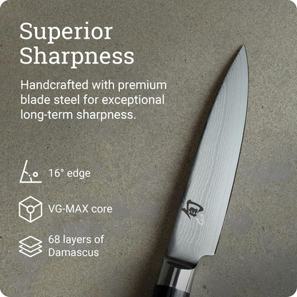Classic Blonde 3.5" Paring Knife | Handcrafted Japanese Vegetable & Fruit Knife, VG-MAX Core, Damascus Stainless Steel Cladding, Pakkawood Handle
