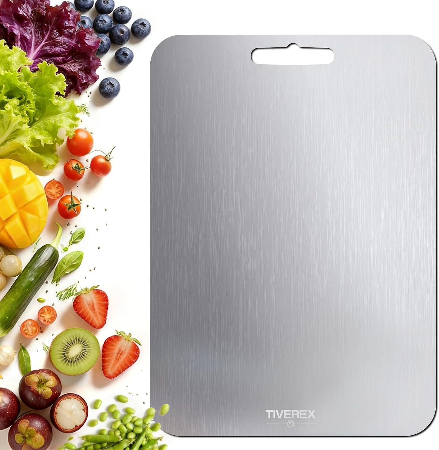Titanium Cutting Board Set of 3, 100% Pure Titanium Cutting Boards for Kitchen, Easy to clean, Dishwasher, Double Sided Non Toxic Food-Grade Chopping Boards for Meats, Fruits and Vegetables