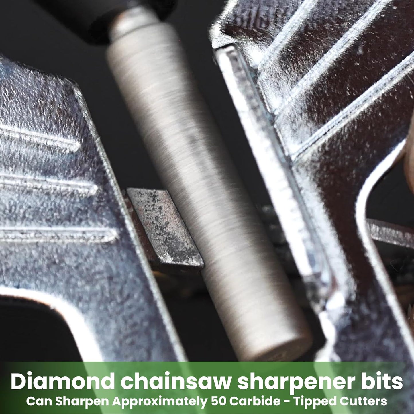 Diamond Chainsaw Sharpening Bits for Carbide Chain - 5/32''(4.0mm) | 10PCS Grinding Stones, Optimized for Carbide & Standard Chains, Electric Grinder Replacement