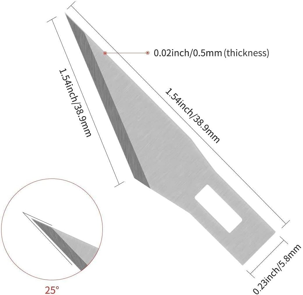 300 PCS Exacto Knife Blades 11, Craft Hobby Knife Exacto Blades | High Carbon Steel Exacto Blades, Craft Knife Blade, #11 Exacto Knife Refill Blade with Storage Case for Scrapbooking, Stencil