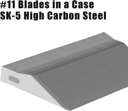 300 PCS Exacto Knife Blades 11, Craft Hobby Knife Exacto Blades | High Carbon Steel Exacto Blades, Craft Knife Blade, #11 Exacto Knife Refill Blade with Storage Case for Scrapbooking, Stencil