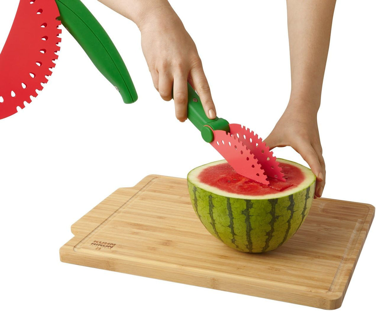 Watermelon Knife, Serrated Fruit Slicer for Watermelon and Large Fruit, Long Blade for Clean Slicing, Easy Cutting Tool