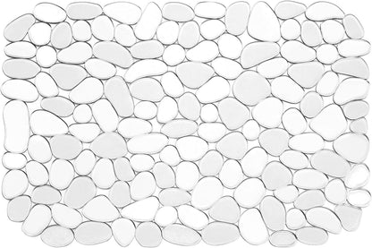 Kitchen Sink Mat Pebble Protect Mat PVC Eco-friendly Adjustable Stainless steel/ Porcelain Dish Drying Pad Protector for Bottom of Kitchen Sink, 15.8 x 11.8 inches (2 Pack, Black and Gray)