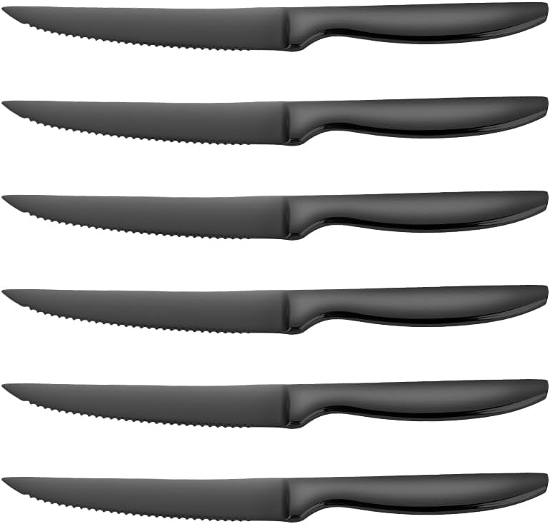 Steak Knife Set of 8, Serrated Steak Knife, Kitchen Steak Knives, Steak Knives Dishwasher Safe, Stainless Steel Knives