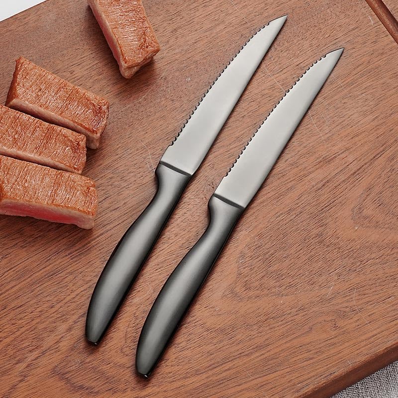 Steak Knife Set of 8, Serrated Steak Knife, Kitchen Steak Knives, Steak Knives Dishwasher Safe, Stainless Steel Knives