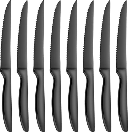Steak Knife Set of 8, Serrated Steak Knife, Kitchen Steak Knives, Steak Knives Dishwasher Safe, Stainless Steel Knives