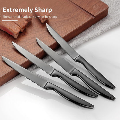 Steak Knife Set of 8, Serrated Steak Knife, Kitchen Steak Knives, Steak Knives Dishwasher Safe, Stainless Steel Knives