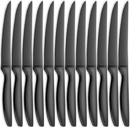 Steak Knife Set of 8, Serrated Steak Knife, Kitchen Steak Knives, Steak Knives Dishwasher Safe, Stainless Steel Knives