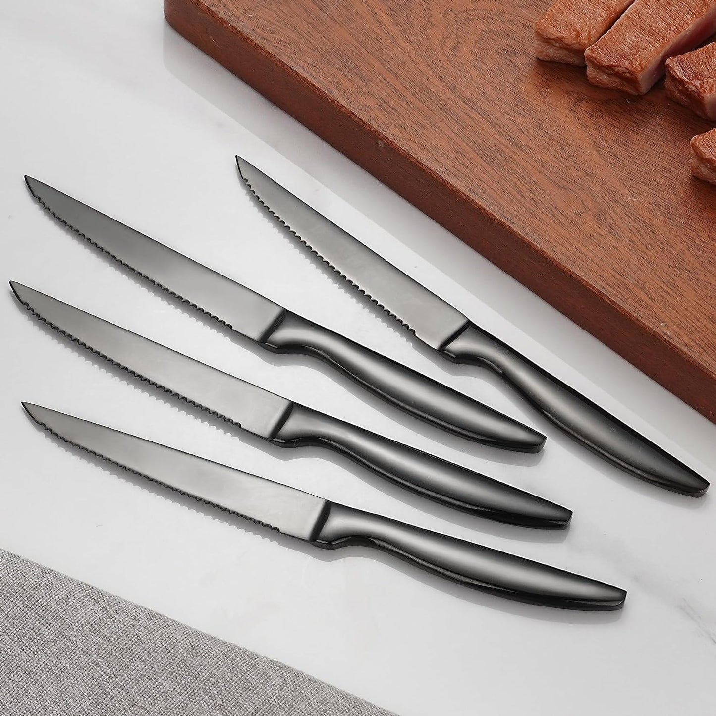 Steak Knife Set of 8, Serrated Steak Knife, Kitchen Steak Knives, Steak Knives Dishwasher Safe, Stainless Steel Knives