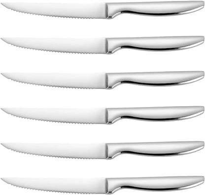 Steak Knife Set of 8, Serrated Steak Knife, Kitchen Steak Knives, Steak Knives Dishwasher Safe, Stainless Steel Knives