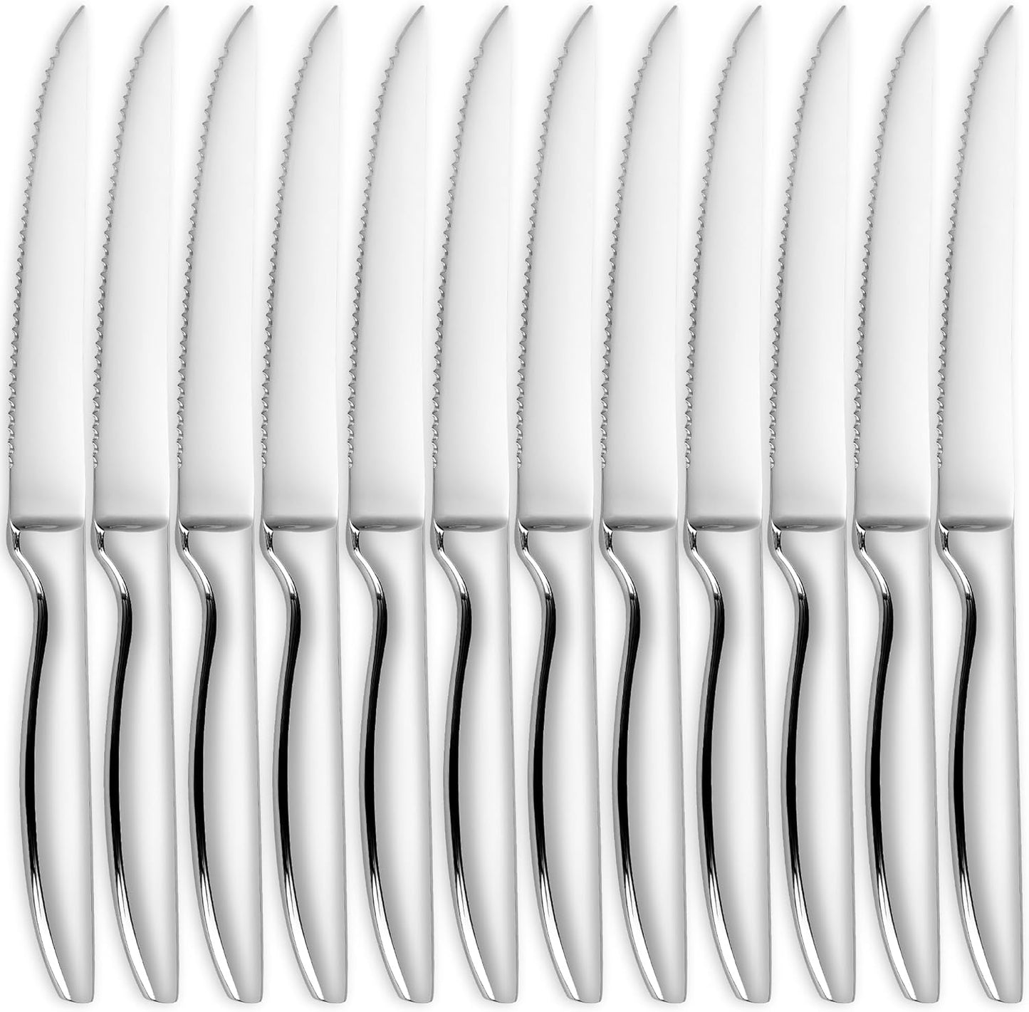 Steak Knife Set of 8, Serrated Steak Knife, Kitchen Steak Knives, Steak Knives Dishwasher Safe, Stainless Steel Knives
