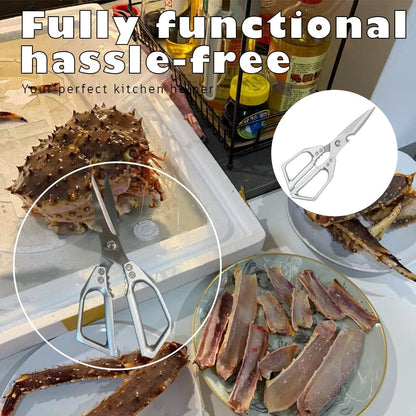Kitchen Shears， All Purpose Heavy Duty Poultry Shears, Ultra Sharp Japanese Meat Scissors, ，Dishwasher cleaning Safe tainless Steel Comfort Grip Handle Kitchen Scissors for Food, Chicken Bones, Turkey
