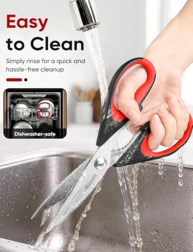 iBayam Kitchen Scissors Shears All Purpose Heavy Duty, Protective Sheath