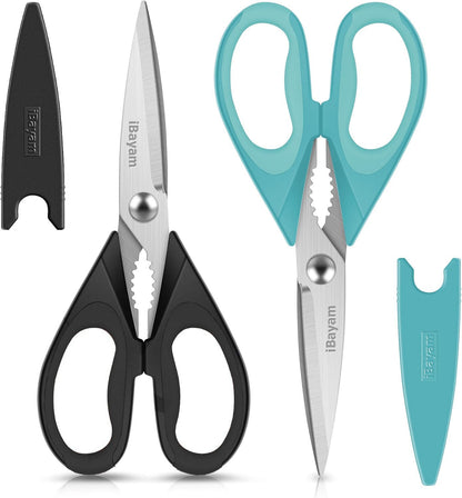 iBayam Kitchen Scissors Shears All Purpose Heavy Duty, Protective Sheath