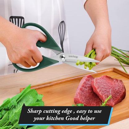 iBayam Kitchen Scissors Shears All Purpose Heavy Duty, Protective Sheath